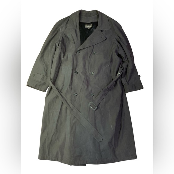 christian dumas Other - Christian Dumas Vintage Black Double-Breasted Trench Coat | Size 44 Reg